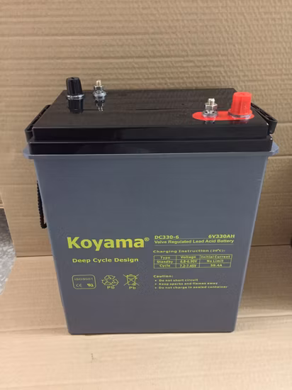 Batteria per buggy da golf 6V330ah Batteria AGM/gel a ciclo profondo di qualità Trojan ad alta temperatura