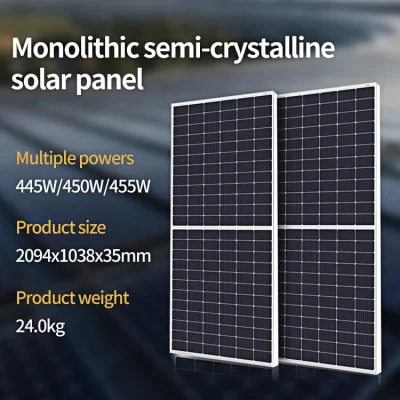 Pannello solare in silicio policristallino ad alta efficienza, pannelli solari completamente neri da 330 W, 340 W, 350 W, 410 W, 460 W per l'alimentazione domestica