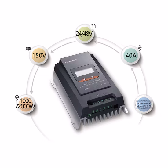 Regolatore di carica solare MPPT 30-50 Amp per batterie al litio AGM