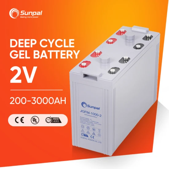 Batteria al piombo Sunpal 2V 1000ah 1500ah 2000ah 2500ah 3000ah Opzs Energy 2V Opzv